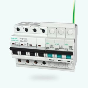 Temporaire 15kA et permanent 400Vac avec DDR 4x32A, de petite taille.