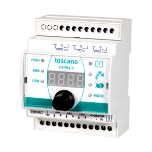 TH-FILL-2 · Hidronivel th-fill-2, alimentacion 230Vac, 3 entradas sondas/boyas, 1 entrada sensor 4-20mA, 3 salidas relé, montaje carril DIN th-fill-2 water level relay, power supply 230Vac, 3 inputs level probes/float switches, 1 sensor input 4-20mA, 3 outputs relay, DIN rail mounting