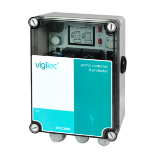 VIGILEC COMPACT MONO DUPLEX, 2 MONOPHASIC BILGE PUMPS, 230VAC, 12A, TIME OR FLOAT CONTROL.