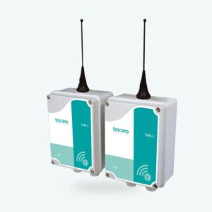Emisor + receptor, banda UHF 433MHz, 2 E/S, 230Vac / 9-30Vdc, alcance hasta 300m con antenas