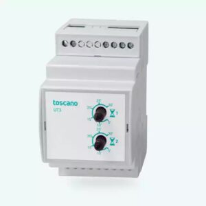 Módulo control temporizado, para 2 pulsadores piezorresitivos 230Vac