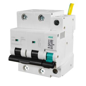 COMBI-MINI-2P100T15 · Protector de sobretension permanente y transitorio 15kA monofasico con IGA 2x100A 10kA POP EN63052 tamaño reducido