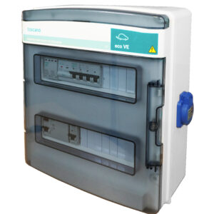 4 polos 16A 400/230VAC  transitoria 15kA y permanente reconexion automatica, schuko