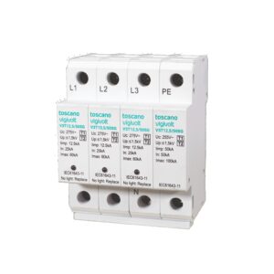 V3T-12,5/50-SG · Trifásica, 400Vac, 12,5/50kA, tipo 1+2, via chispas